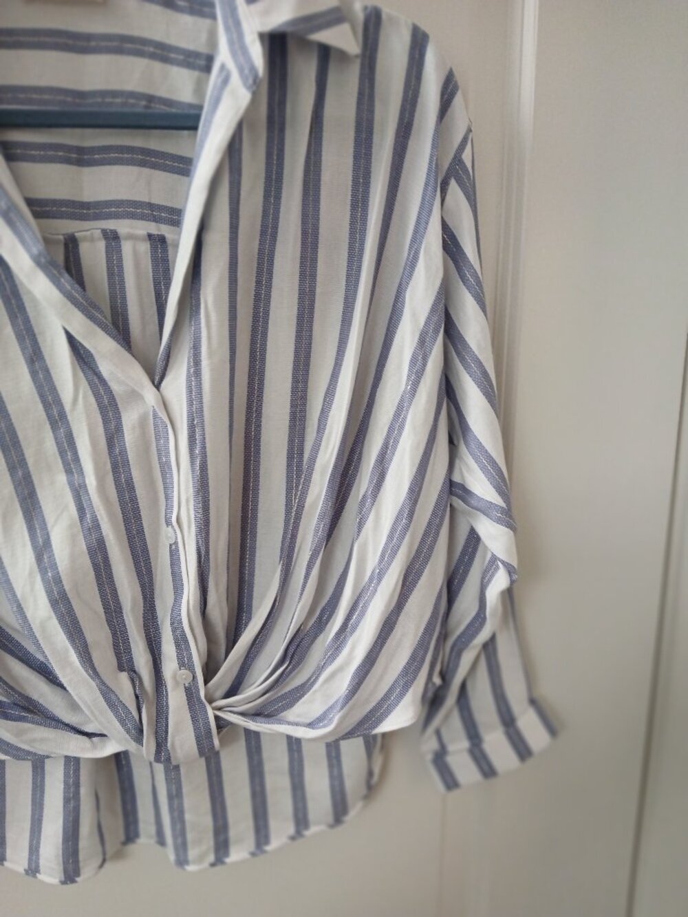 Lovestitch Women's Palmer Knot Front Striped Shirt Small - Picture 4 of 7